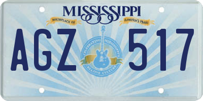 MS license plate AGZ517