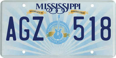 MS license plate AGZ518
