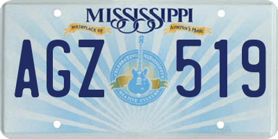 MS license plate AGZ519