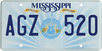 MS license plate AGZ520