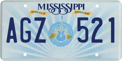 MS license plate AGZ521