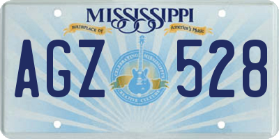 MS license plate AGZ528