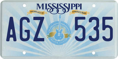 MS license plate AGZ535