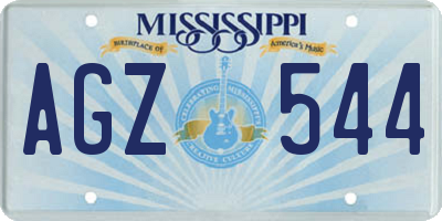 MS license plate AGZ544