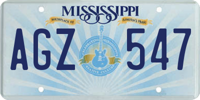 MS license plate AGZ547
