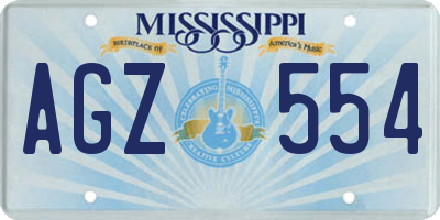 MS license plate AGZ554