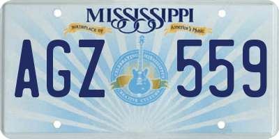 MS license plate AGZ559