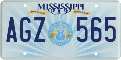 MS license plate AGZ565