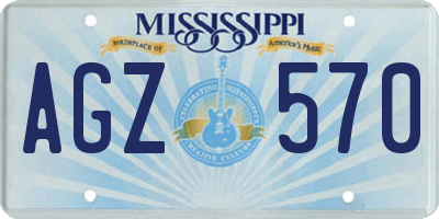 MS license plate AGZ570