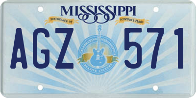 MS license plate AGZ571