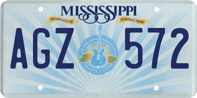 MS license plate AGZ572