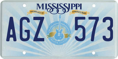 MS license plate AGZ573