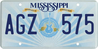 MS license plate AGZ575