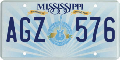 MS license plate AGZ576