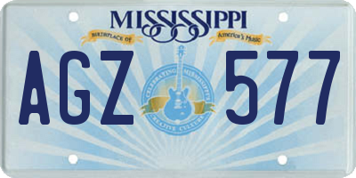 MS license plate AGZ577