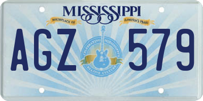 MS license plate AGZ579