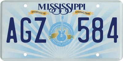 MS license plate AGZ584