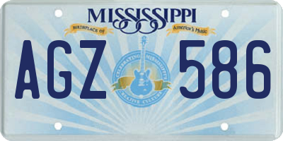 MS license plate AGZ586