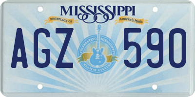 MS license plate AGZ590