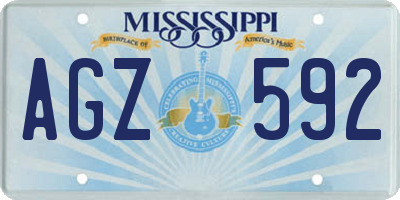 MS license plate AGZ592