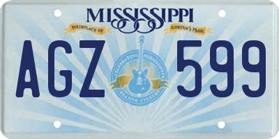 MS license plate AGZ599