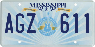 MS license plate AGZ611