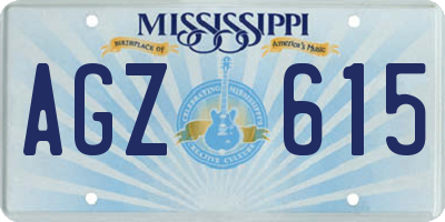 MS license plate AGZ615
