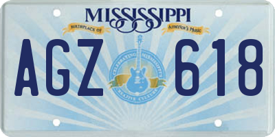 MS license plate AGZ618