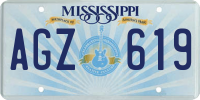 MS license plate AGZ619
