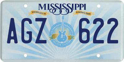MS license plate AGZ622