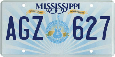MS license plate AGZ627