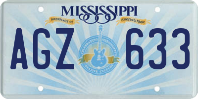 MS license plate AGZ633