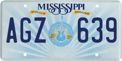 MS license plate AGZ639
