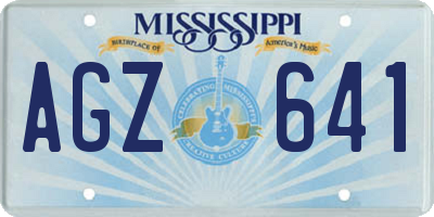 MS license plate AGZ641