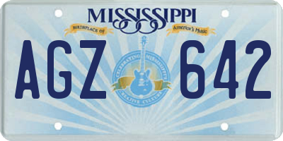 MS license plate AGZ642