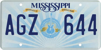 MS license plate AGZ644