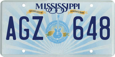 MS license plate AGZ648