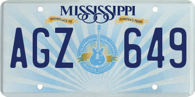 MS license plate AGZ649