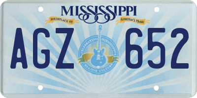 MS license plate AGZ652