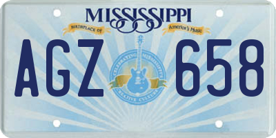MS license plate AGZ658