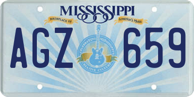 MS license plate AGZ659