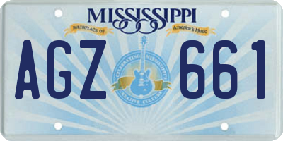 MS license plate AGZ661