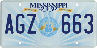 MS license plate AGZ663