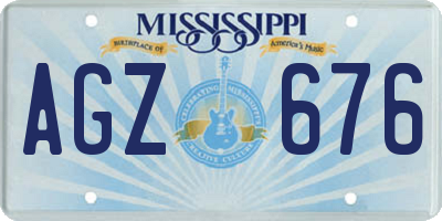 MS license plate AGZ676