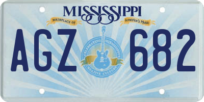 MS license plate AGZ682
