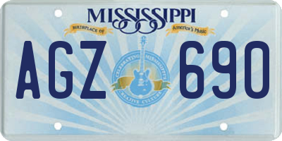 MS license plate AGZ690