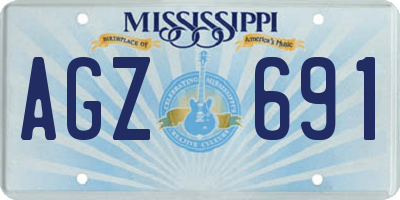MS license plate AGZ691