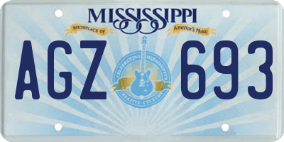 MS license plate AGZ693