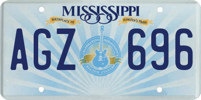 MS license plate AGZ696