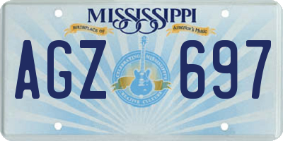 MS license plate AGZ697
